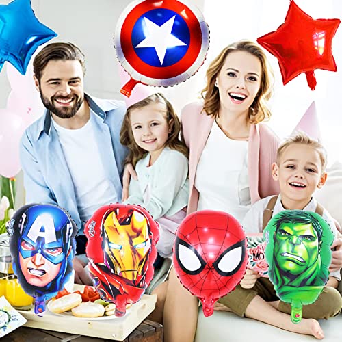 Globos The Avengers, Globo Decoración de Cumpleaños de Superhéroe, Globos de Decoracion para Fiestas de Marvel, para Fiestas Infantiles, Globos Niño, 9PCS