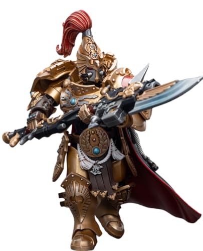 HiPlay JoyToy Warhammer 40K Figura coleccionable: Adeptus Custodes Shield Captain with Guardian Spear figuras de acción a escala 1:18 JT7790 (Capitán del escudo)