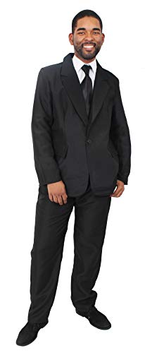 I LOVE FANCY DRESS LTD DISFRAZ DE AGENTE SECRETO O MAFIOSO PARA ADULTOS CONJUNTO TEMATICO DE 2 PIEZAS CHAQUETA Y PANTALONES NEGROS PERFECTO PARA FIESTAS TEMATICAS O CARNAVAL (L)