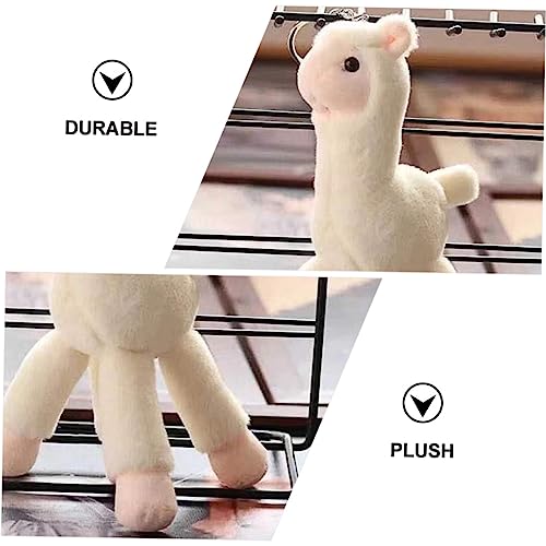 ibasenice 3 Piezas Llavero Lindo Carrete De Placa Peluche De Lindo Colgante De Peluche De Peluche Animal Favor De Fiesta De Llamas Bolsa De Mano Delicado Felpa Perder Decorar