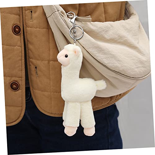 ibasenice 3 Piezas Llavero Lindo Carrete De Placa Peluche De Lindo Colgante De Peluche De Peluche Animal Favor De Fiesta De Llamas Bolsa De Mano Delicado Felpa Perder Decorar