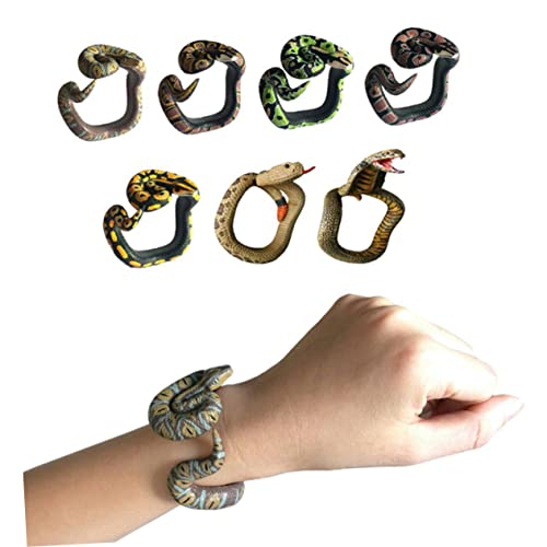 ibasenice Serpiente Falsa Espeluznante Pulseras Para Mujer Serpientes De Juguete Para Niños Juguete Para Gatear Pulsera De Resina Hecha a Mano Pulsera Niño Perder Manual Serpiente De Juguete