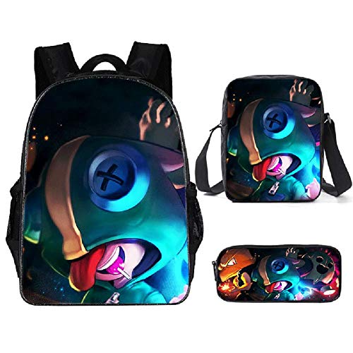 ImpresióN En 3D Desierto Brawl Mochila Mochila De Tres Piezas para NiñOs Mochila De Dibujos Animados Bolsa De Hombro MúLtiples Patrones Opcionales (2)