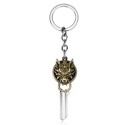 JIAORLEI Llavero para hombre Juego Final Fantasy Wolf Head Llavero Cosplay Anime Accesorio Joyería Llaveros Llaveros Llavero, As Shouw, As shouw