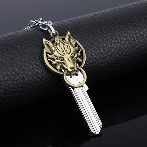 JIAORLEI Llavero para hombre Juego Final Fantasy Wolf Head Llavero Cosplay Anime Accesorio Joyería Llaveros Llaveros Llavero, As Shouw, As shouw