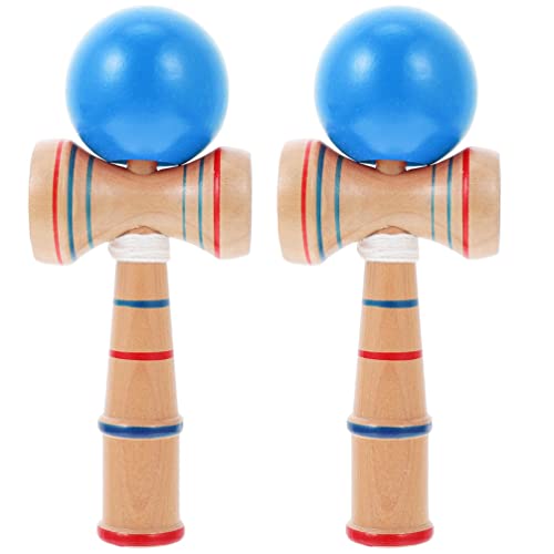 jojofuny 2 Piezas Kendall Juego De Pelota En Copa Juego De Atrapar Pelota Ojos Azules Perinola Juego De Copa y Pelota Taza para Atrapar Kendama Genial Kadoma Niño Juguete De Madera