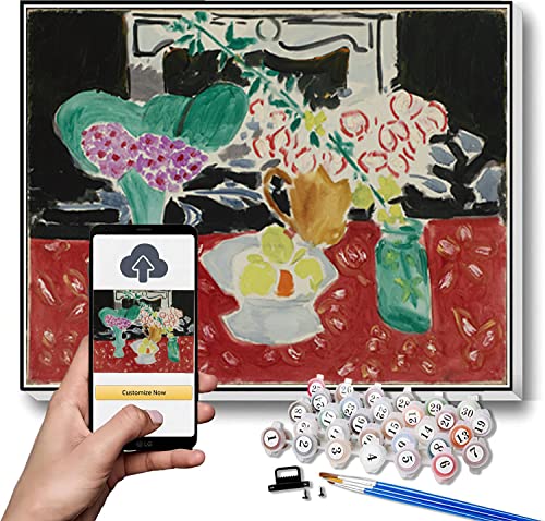 Kit de pintura por números para adultos, rosas de Noel y saxifrage. Pintura png por Henri Matisse Kit de pintura por números para niños y adultos