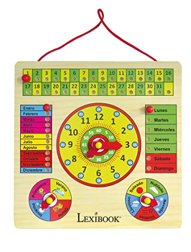 LEXIBOOK Bio Toys, Mi Primer, Calendario de Madera, Actividades educativas