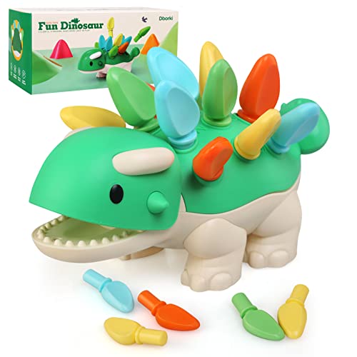 LinStyle Juguetes Niños 1 2 3 Años, Juguetes Montessori, Juguete de Dinosaurio, Juegos Educativos para Aprender Matemáticas y Clasificación de Colores, Regalo de Cumpleaños Navidad para Niños Niñas