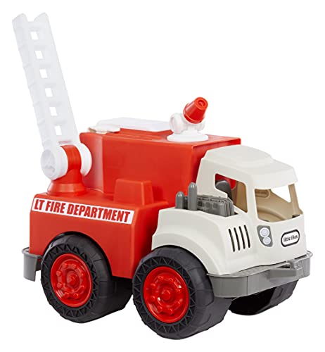 Little Tikes Dirt Digger Camión de Bomberos para niños - Rocía Agua - Escalera giratoria y Extensible - Promueve el Juego Activo - para Juegos en Interiores o Exteriores - A Partir de 2 años