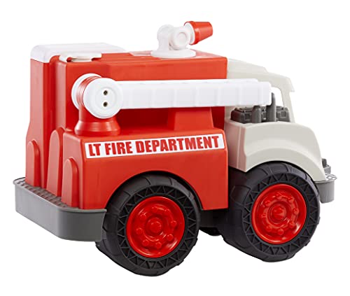 Little Tikes Dirt Digger Camión de Bomberos para niños - Rocía Agua - Escalera giratoria y Extensible - Promueve el Juego Activo - para Juegos en Interiores o Exteriores - A Partir de 2 años