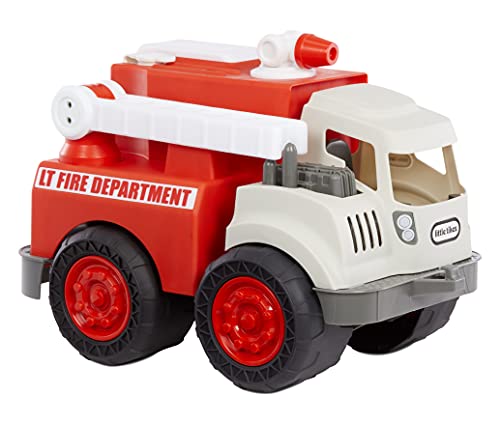 Little Tikes Dirt Digger Camión de Bomberos para niños - Rocía Agua - Escalera giratoria y Extensible - Promueve el Juego Activo - para Juegos en Interiores o Exteriores - A Partir de 2 años