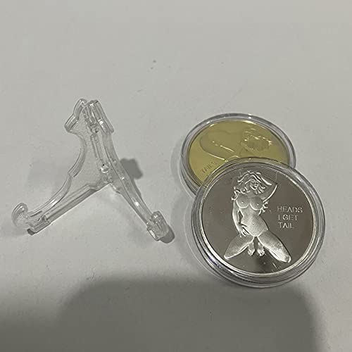 Lucky Lady Coin, Tails Good Luck Challenge Coin, Arts Naked Adult Toy Funny Old Coins Discovery Collection