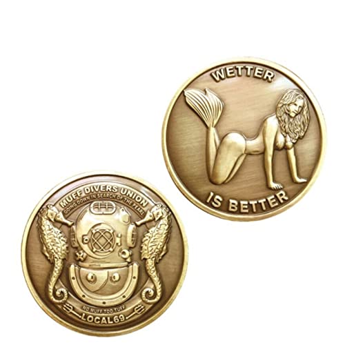 Lucky Lady Coin, Tails Good Luck Challenge Coin, Arts Naked Adult Toy Funny Old Coins Discovery Collection