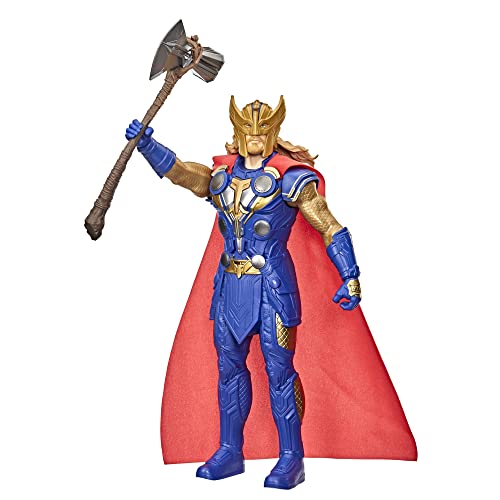 Marvel Juguete Thor: Love and Thunder Stormbreaker Strike Thor de Studios, figura de acción electrónica de escala de 12 pulgadas, juguetes para niños de 4 años en adelante