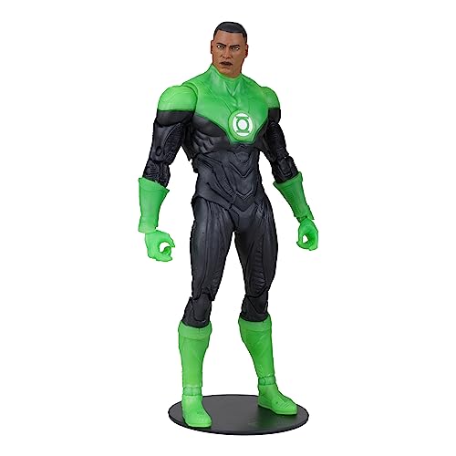 McFarlane Toys - DC Multiverse Green Lantern John Stewart Glow in The Dark Edition, figura de acción de 7 pulgadas, etiqueta dorada, exclusivo de Amazon