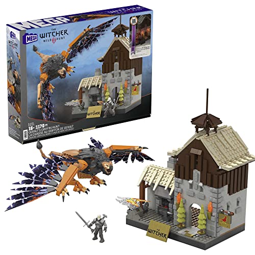 Mega Construx Probuilders The Witcher Coleccionistas Escena con Bloques de construccción y Luces LED, 1000 Piezas, Juguete +10 años (Mattel HDL28)