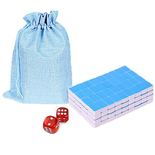 Mini Mahjong Set con Bolsa de Almacenamiento Grande Juego de Mesa Tradicional portátil Mah Jongg Set para el hogar o Viajes de Tiempo Libre