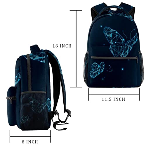 Mochila de viaje con patrón submarino de 16 pulgadas, mochila escolar para niñas, niños, estudiantes, senderismo, camping, al aire libre, Multicolor03