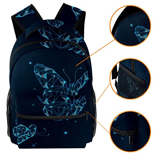 Mochila de viaje con patrón submarino de 16 pulgadas, mochila escolar para niñas, niños, estudiantes, senderismo, camping, al aire libre, Multicolor03