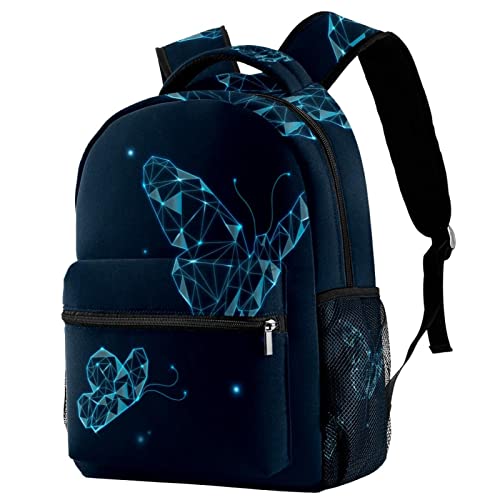 Mochila de viaje con patrón submarino de 16 pulgadas, mochila escolar para niñas, niños, estudiantes, senderismo, camping, al aire libre, Multicolor03