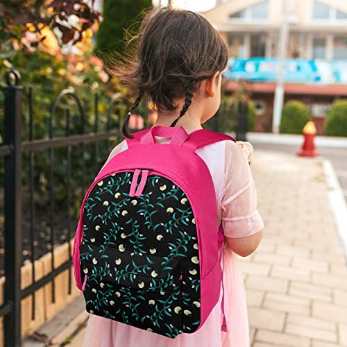 Mochila Informal Estampada para Niños Niñas Mochila Escolar Sencilla Pequeña para Jardín de Infancia Hojas de luciérnaga