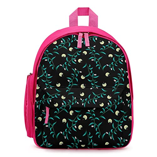 Mochila Informal Estampada para Niños Niñas Mochila Escolar Sencilla Pequeña para Jardín de Infancia Hojas de luciérnaga