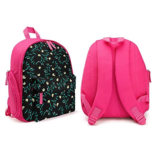 Mochila Informal Estampada para Niños Niñas Mochila Escolar Sencilla Pequeña para Jardín de Infancia Hojas de luciérnaga