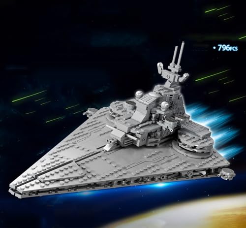 Modelo de Destructor Estelar Clase Invasión de la República Estelar,796 Piezas Space Wars Kit de construcción,Regalos para Niños y Niñas Compatible con Lego Star Wars A