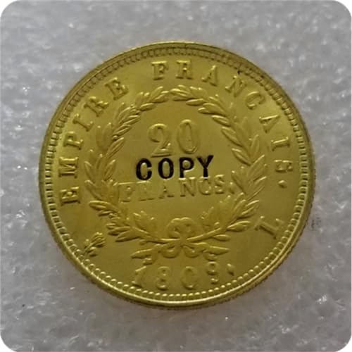 Moneda Conmemorativa Francia, Napoleón I, 20 francos, 1809 Monedas de Oro