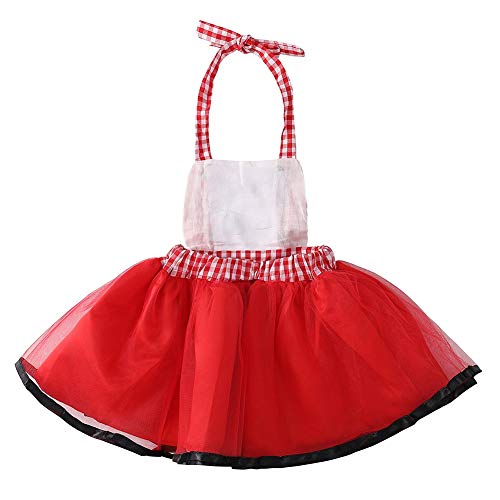 MYRISAM Disfraz de Caperucita Roja Vestido de Princesa tutú con Capa para Niña Bebé Disfraces de Carnaval Halloween Cosplay Navidad Cumpleaños Fiesta Trajes 2-3 años