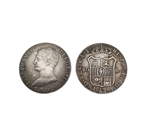 NEBBAN Monedas Conmemorativas España Colección Monedas 1809 20 Reales - José Napoleón Recuerdo Inicio Decoración Artesanías Adornos De Escritorio