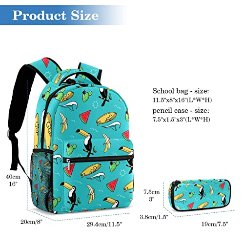 Niaocpwy Juego de mochila escolar para adolescentes, niñas, niños, nariz de elefante, vainas de semillas africanas, salvajes, unisex, bolsa de viaje, mochila de viaje con estuche para lápices para