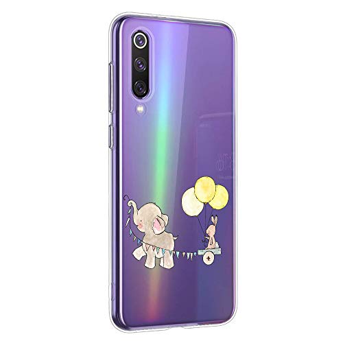 Oihxse Animal Serie Case Compatible con Samsung Galaxy J5 Funda Transparente Suave Silicona Elefante Conejo Patrón Protector Carcasa Ultra-Delgado Creativa Anti-Choque Cover (A10)