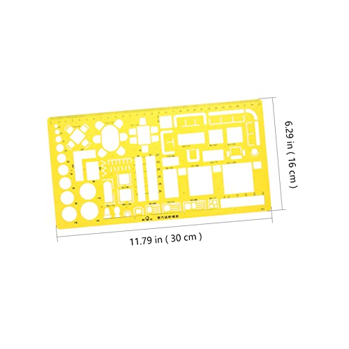 Operitacx 6 Piezas Regla De Dibujo Multiusos Regla De De Plantilla Regla De Plantilla Escalas De Arquitecto Plantilla De Dibujo Edificio El Plastico De Múltiples Fines Suite