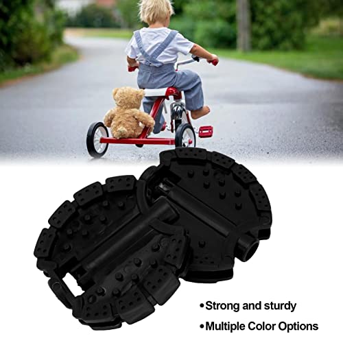 Pedales de Triciclo para niñOs, 2 Piezas Pedal de Bicicleta para niñOs Triciclo de PláStico para niñOs Pedales de Bicicleta Cochecito de Bebé para niñOs Rueda Delantera Pedal Accesorios (Negro)