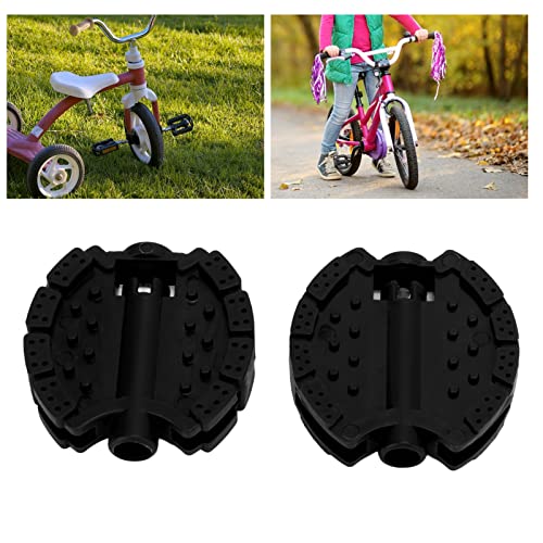 Pedales de Triciclo para niñOs, 2 Piezas Pedal de Bicicleta para niñOs Triciclo de PláStico para niñOs Pedales de Bicicleta Cochecito de Bebé para niñOs Rueda Delantera Pedal Accesorios (Negro)