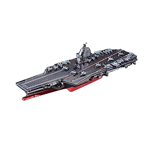 perfeclan Kits de Modelo de portaaviones 3D Juego de Rompecabezas de Metal Colecciones Realista Barco de Modelo de construcción de Juguete para