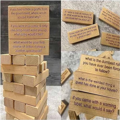 Piezas educativas para adultos de rompecabezas Jenga, adornos creativos de juguete de bloques de construcción, divertido juego de bloques de torre apilables, juego interactivo para romper el hielo, ju