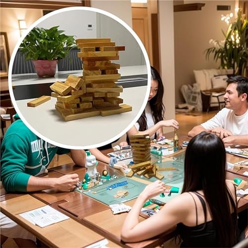 Piezas educativas para adultos de rompecabezas Jenga, adornos creativos de juguete de bloques de construcción, divertido juego de bloques de torre apilables, juego interactivo para romper el hielo, ju