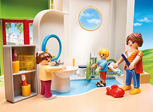 PLAYMOBIL 70280 City Life Guardería Arcoíris con Efectos de luz y Sonido, A Partir de 4 años, Multicolor