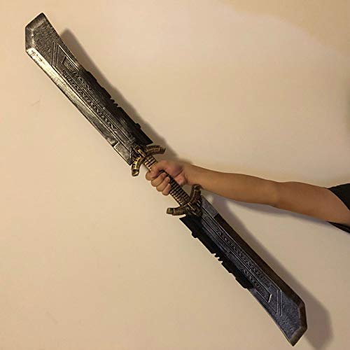 POMUTRE Thanos Sword Espada Cosplay Prop 42.5 Inch Espada de Doble Filo de Thanos Double Edged Sword PU Foam Kids Toys Boys Birthday Gifts