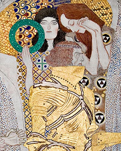 QERFSZD Pintura por Números Pintar por Numeros Cuadro Arte De Acrílico De La Pintura Mundialmente Famosa De para La Decoración del Hogar del Regalo 40X50Cm Sin Marco Gustav Klimt Belleza Y Samurai