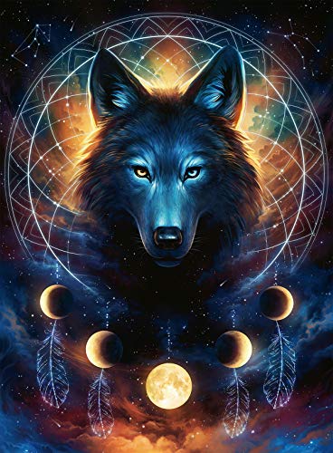 Ravensburger - Puzzle Lobo brillante, 500 Piezas, Puzzle Adultos