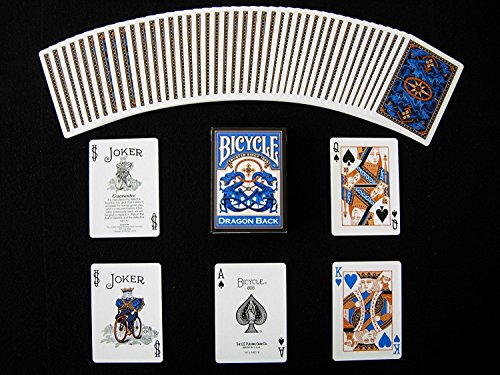 Red & Blue Dragon Playing Cards - 2 Decks by Bicycle