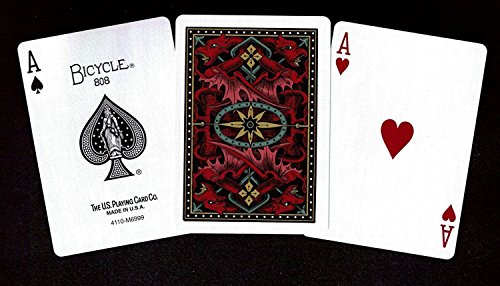 Red & Blue Dragon Playing Cards - 2 Decks by Bicycle