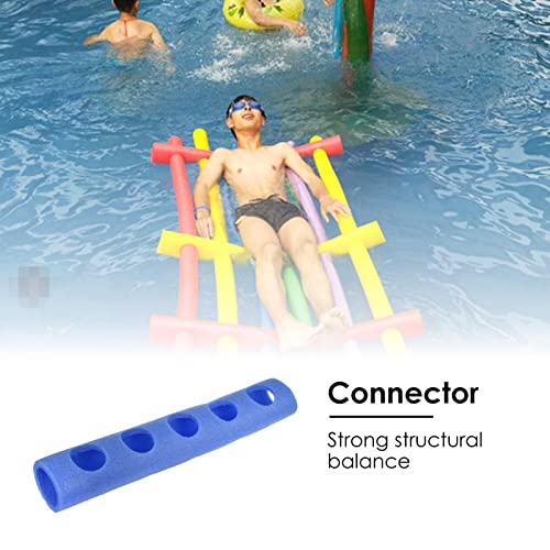 Richolyn Conector Fideos - Conector Silla Flotante Piscina 0-7 Orificios,Conector Manga Azul, Junta conexión Constructor Fideos, construcción Bricolaje Juguete