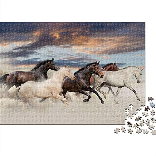 Rompecabezas de 1000 Piezas para Adultos Caballo al Galope - Animal|A212 Rompecabezas Familia Juegos desafiantes Entretenimiento Juguetes Regalos Decoración para el hogar 38x26cm