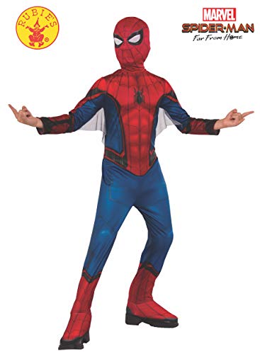 Rubie's Official Marvel Spider-Man Far From Home, disfraz de Spiderman para niños azul y rojo, grande, 8-10 años