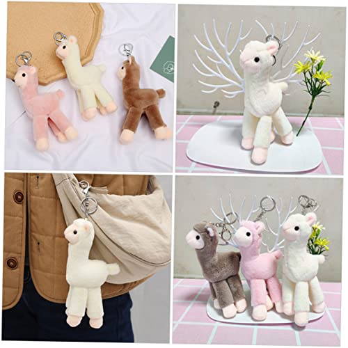 SAFIGLE Llavero Bolsa De Mano Peluche De Regalos De Alpaca Para Mujer De Peluche Decoraciones De Fiesta De Llamas Animal Minibolso Perder Bolsa De Fiesta Metal Aleación De Zinc